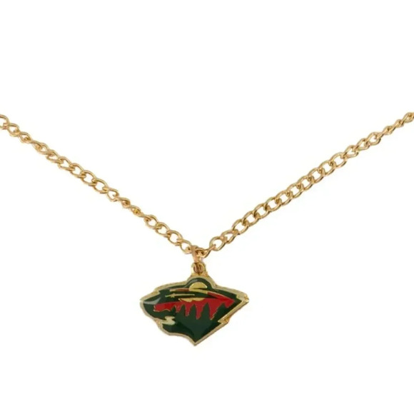NHL - Minnesota Wild Earrings/Necklace Combo (WILEARNEC) - Picture 3 of 3